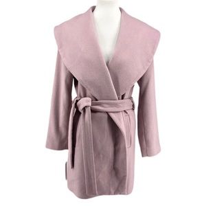 Rachel Parcell Pink Wool Blend Wrap Coat Jacket